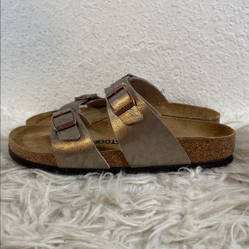 BIRKENSTOCK Sydney BS Graceful Taupe Sandal Slip In Leather Size 6 Unisex NEW - Picture 8 of 15